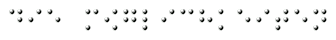Text 'die mglichkeiten' in Braille. 